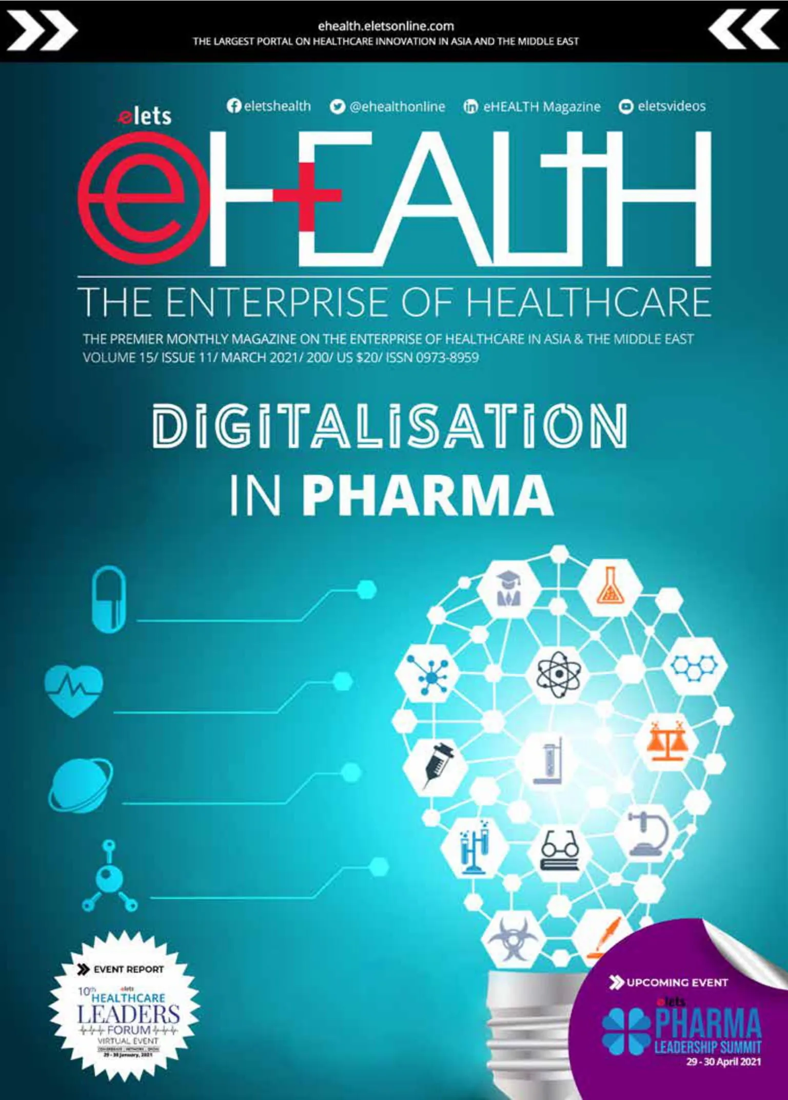 eHealth magazine cover ehealth cover april2021